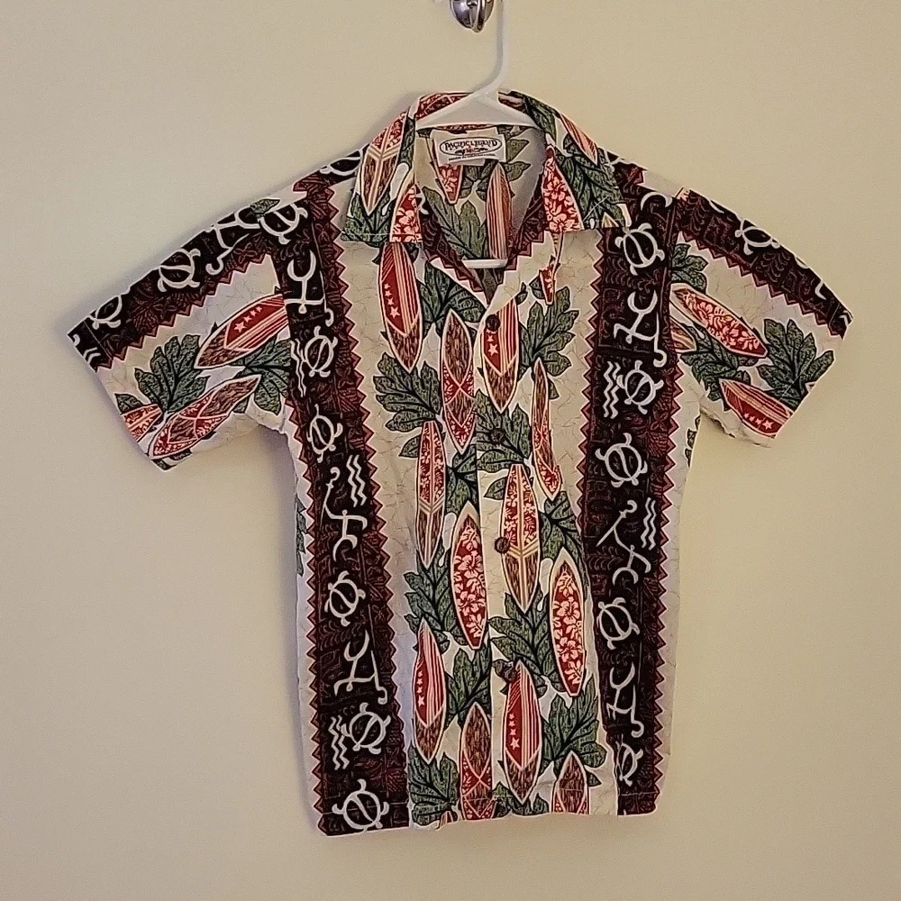 Vtg PACIFIC LEGEND Surf Board Hawaiian Shirt